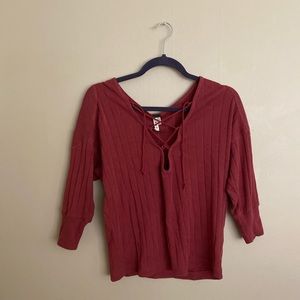 We the free burgundy top